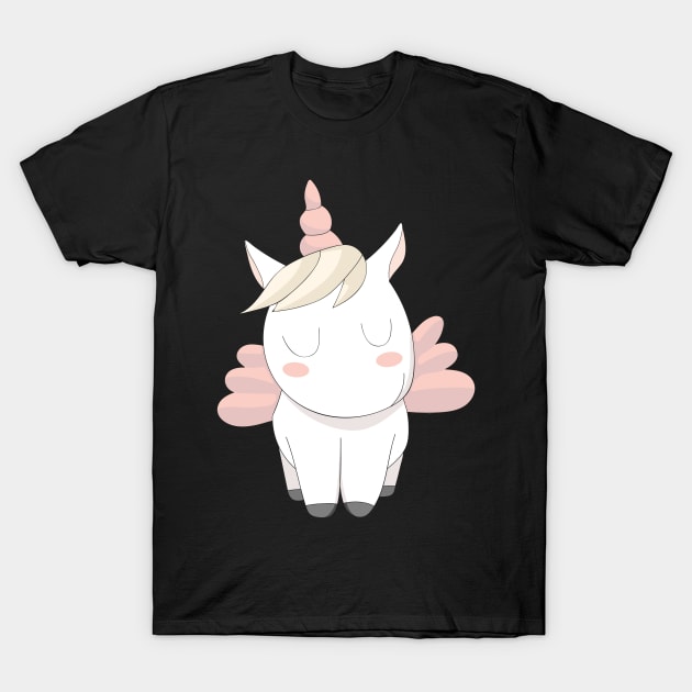 Cute Unicorn Pink T-Shirt by Evoke Collective